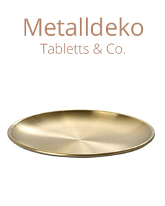 Metalldeko: Tabletts & Co.