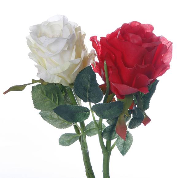 Wachs-Rosen und Seidenblumen