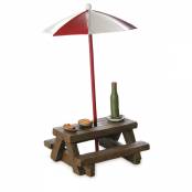 Mini-Gartentisch mit Schirm