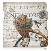 Bild Fahrrad mit Blumen/Rosen im Pokal