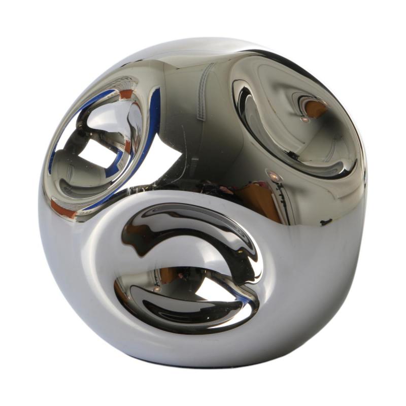 LED-Glaskugel mit Luftblasen-Design grau