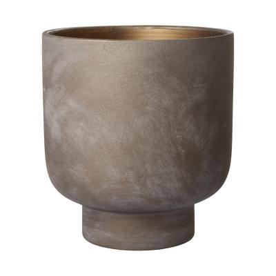 Topf mit Sockel teracotta