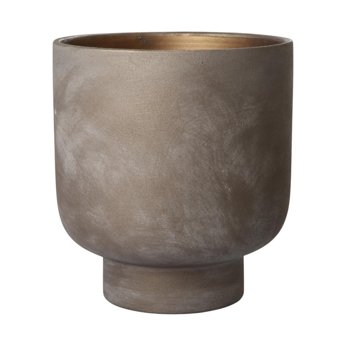 Topf mit Sockel teracotta