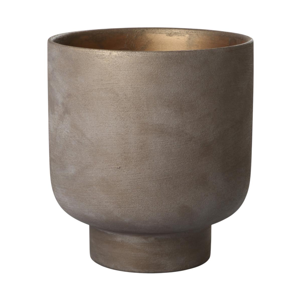 Topf mit Sockel teracotta