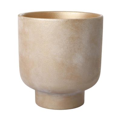Topf mit Sockel hellbraun