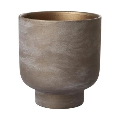 Topf mit Sockel teracotta