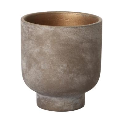 Topf mit Sockel teracotta