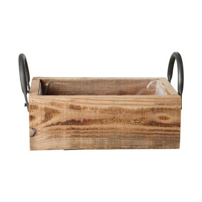 Pflanzkiste mit hohen Henkeln rechteckig