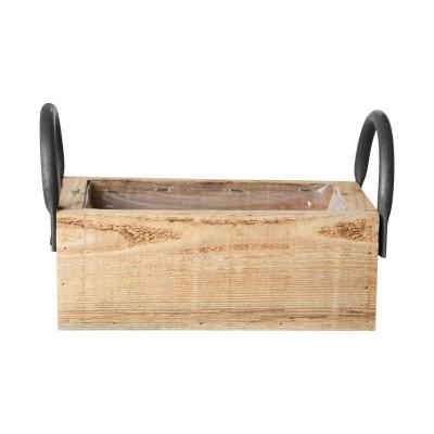 Pflanzkiste mit hohen Henkeln rechteckig