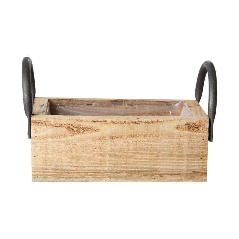 Pflanzkiste mit hohen Henkeln rechteckig