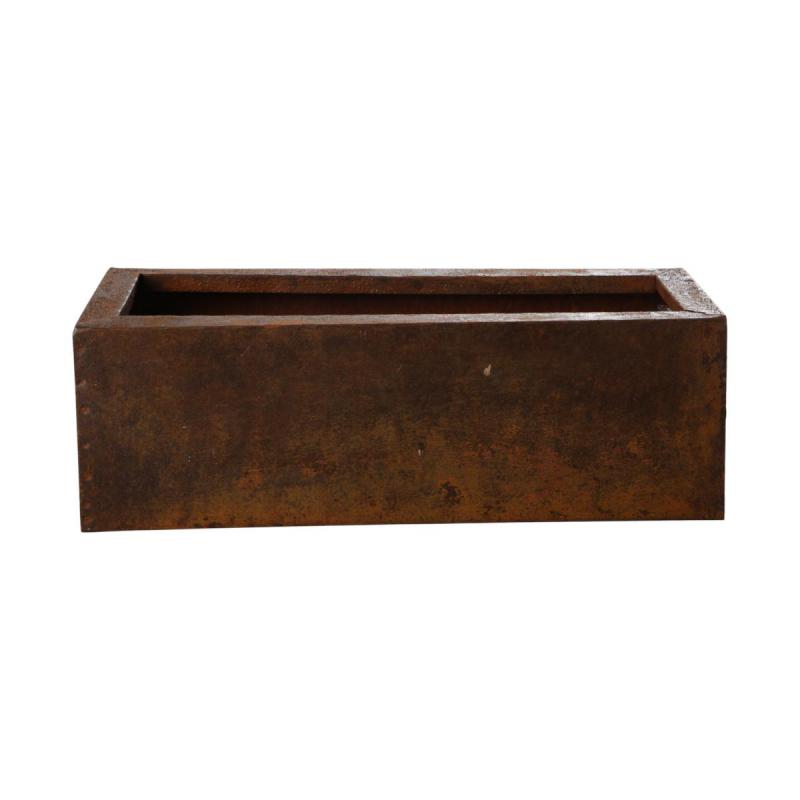Pflanzschale rechteckig rostoptik