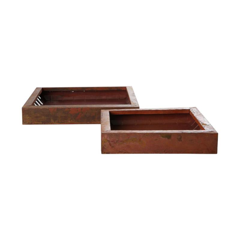 Pflanzschale quadratisch rostoptik