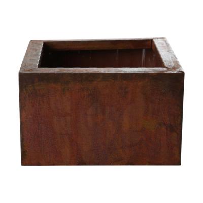 Pflanzschale quadratisch rostoptik