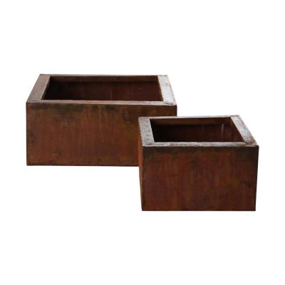 Pflanzschale quadratisch rostoptik