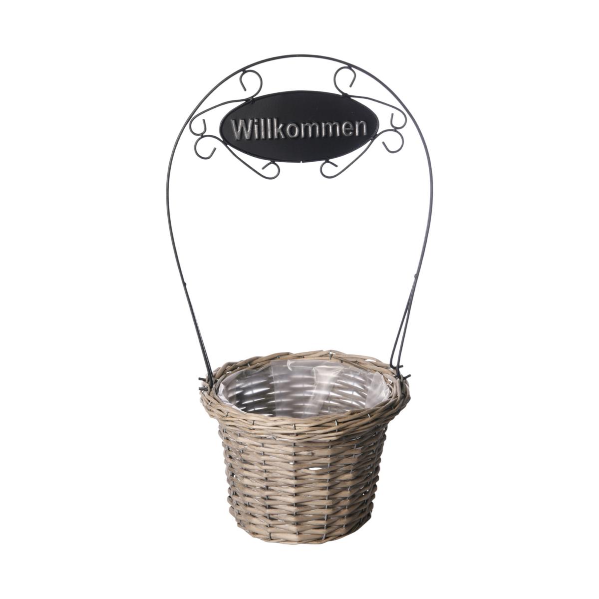 Pflanzkorb "Willkommen"