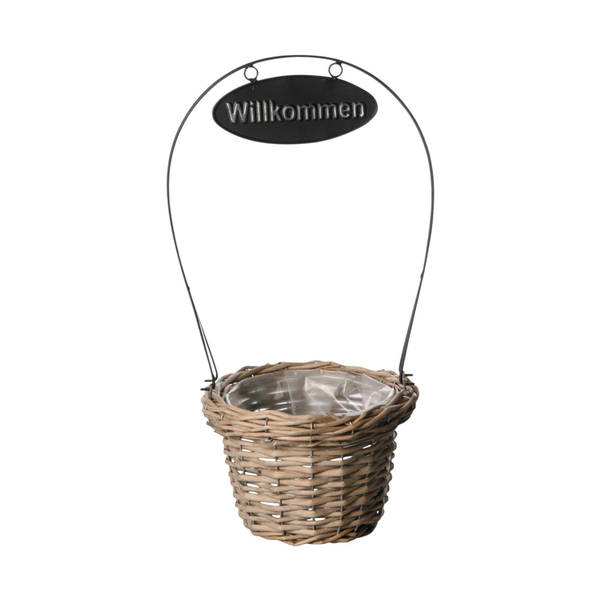 Pflanzkorb "Willkommen"