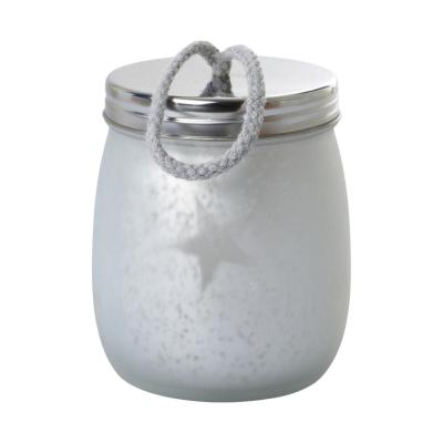 LED-Windlicht Stern mit Deckel wei&szlig;