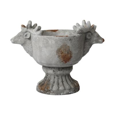 Pokal breit mit Hirschköpfen