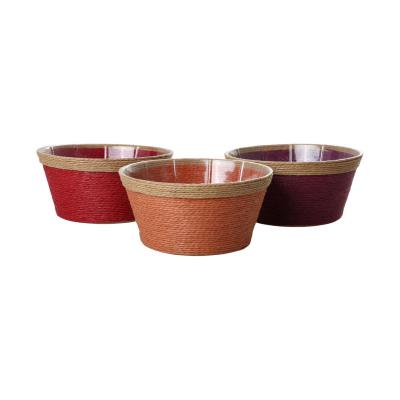 Papierkordel-Schale Farbmix