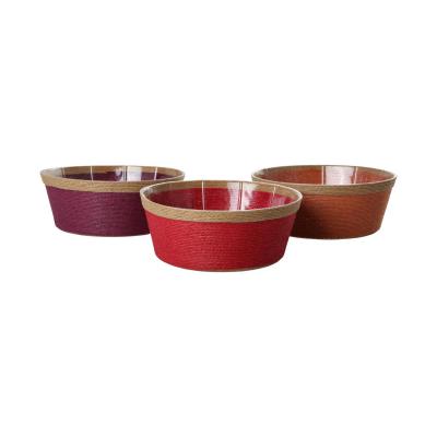 Papierkordel-Schale Farbmix