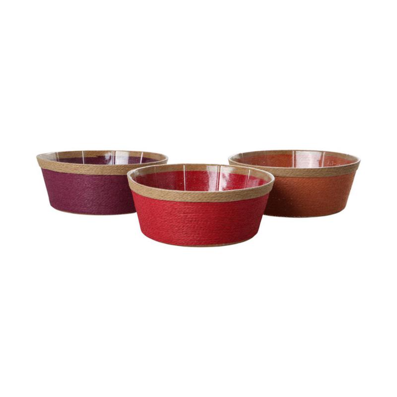 Papierkordel-Schale Farbmix