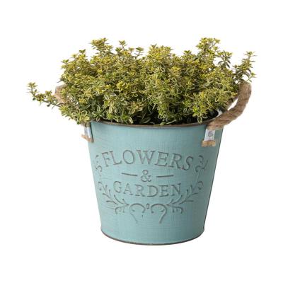 Blechtopf mit Rupfenhenkel für 14er