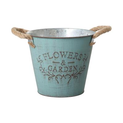 Blechtopf mit Rupfenhenkel für 16er