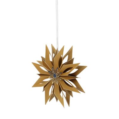 Papierstern 3D Gold
