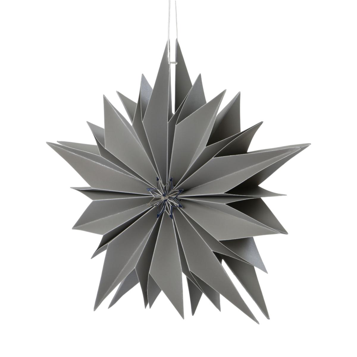 Papierstern 3D Silber