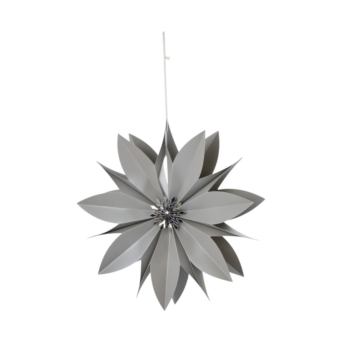 Papierstern 3D Silber