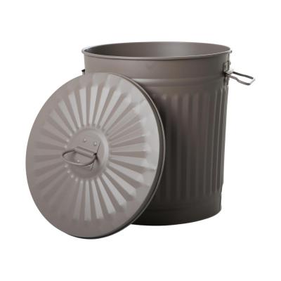 Mülleimer mit Deckel taupe