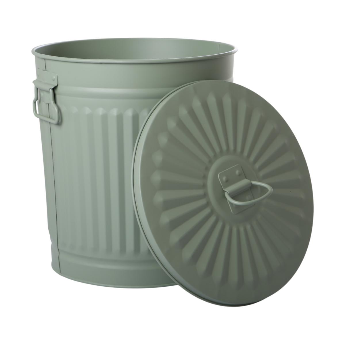 Mülleimer mit Deckel grün