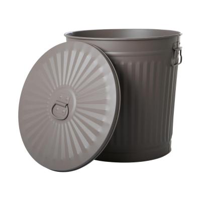 Mülleimer mit Deckel taupe