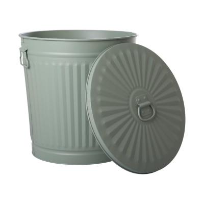 Mülleimer mit Deckel grün