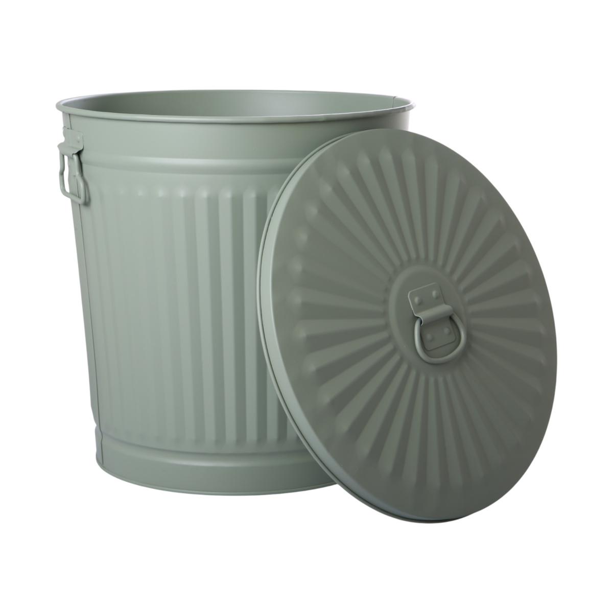 Mülleimer mit Deckel grün