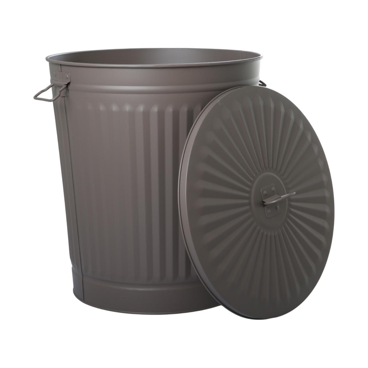 Mülleimer mit Deckel taupe