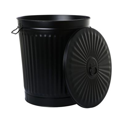 Mülleimer mit Deckel schwarz