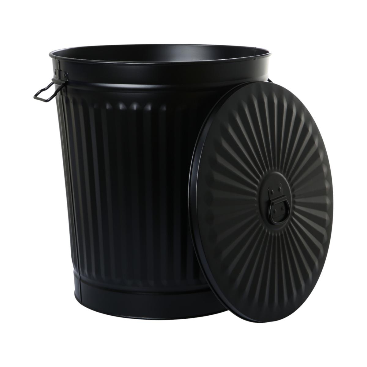 Mülleimer mit Deckel schwarz