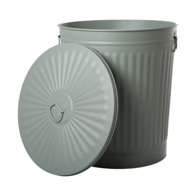Mülleimer mit Deckel grün