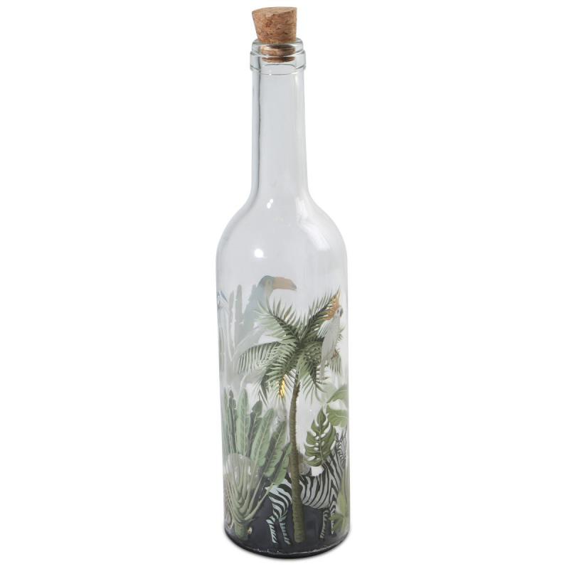Glasflasche mit Muster