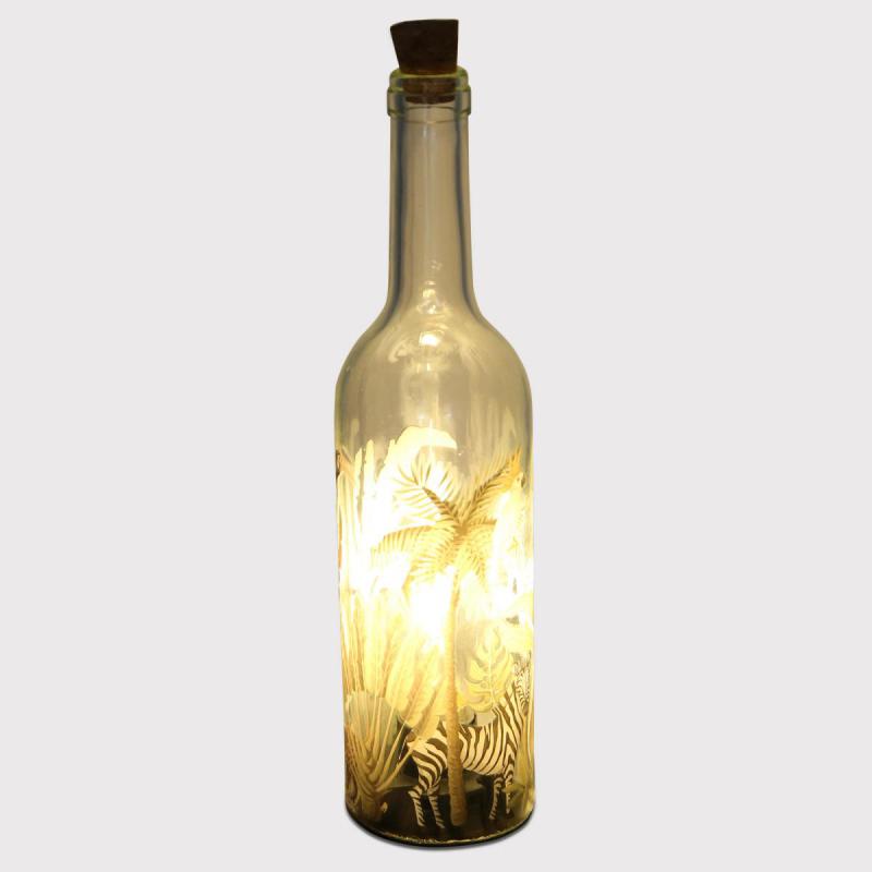 Glasflasche mit Muster