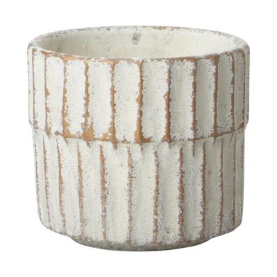 Topf mit Rillenmuster