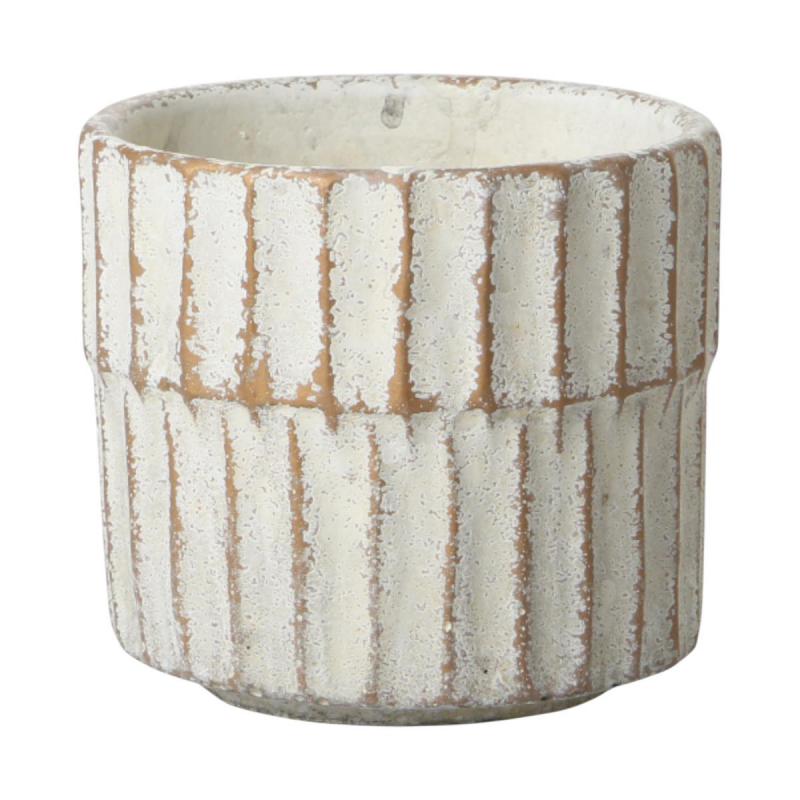 Topf mit Rillenmuster