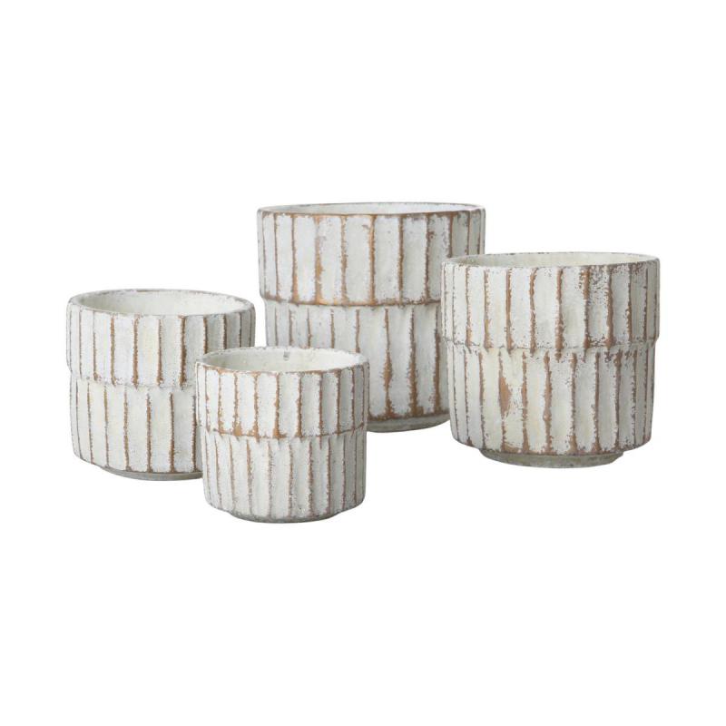 Topf mit Rillenmuster