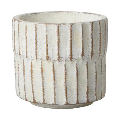 Topf mit Rillenmuster