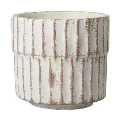 Topf mit Rillenmuster