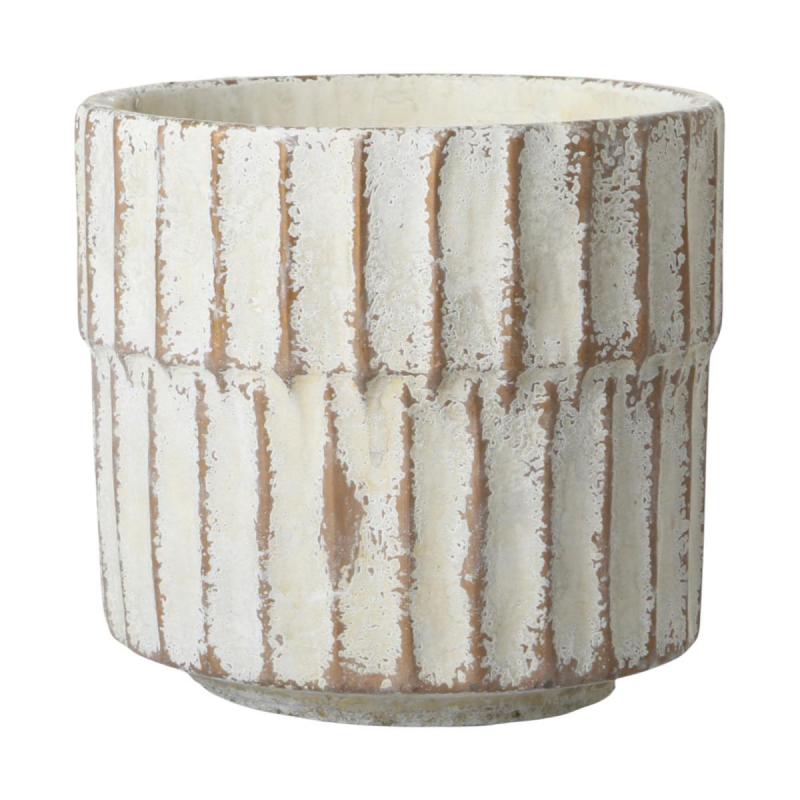 Topf mit Rillenmuster