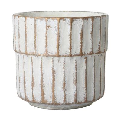 Topf mit Rillenmuster