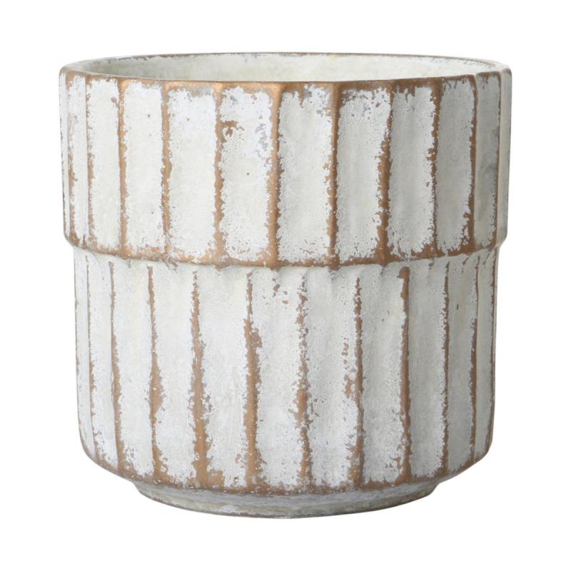 Topf mit Rillenmuster