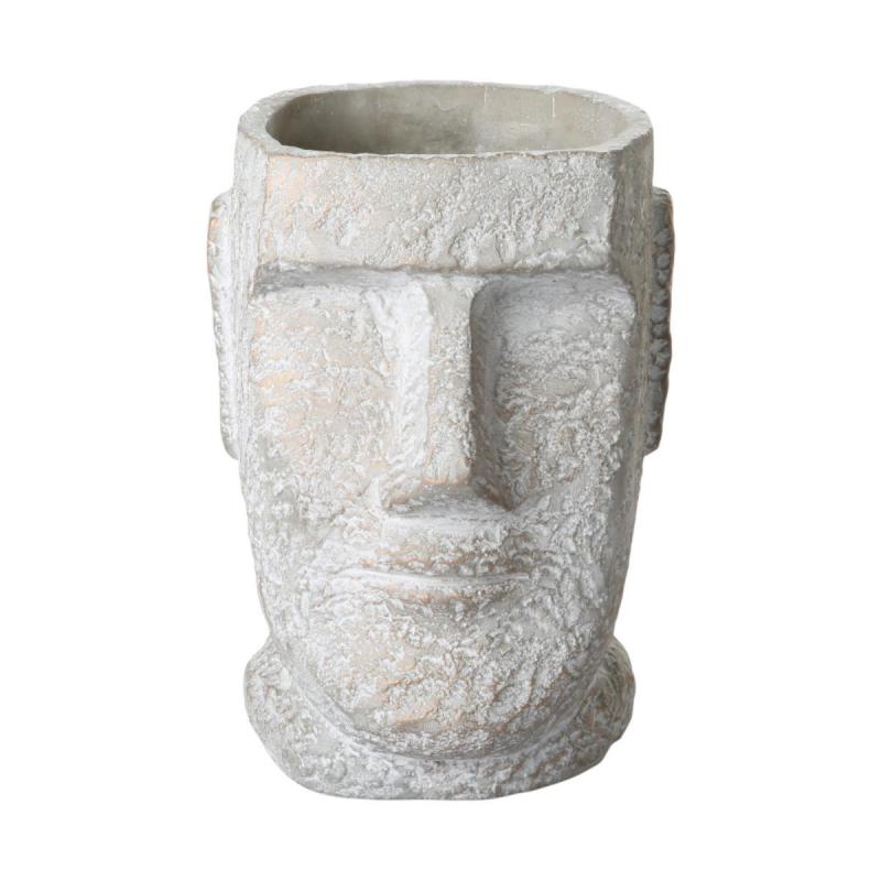 Büste zum Bepflanzen grau